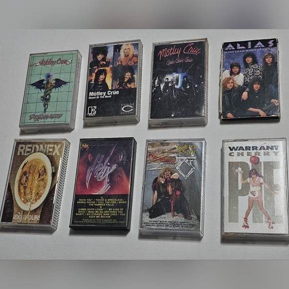 Other - Vintage Rock Cassette Tape Collection Motley CRUE Alias Warrent Etc